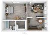 1 Bedroom 1 Bathroom Floorplan at Vertical North Apartments in Tucson Arizona